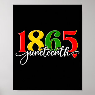 Juneteenth 1865 Afro-Amerikaans zwarte geschiedeni Poster