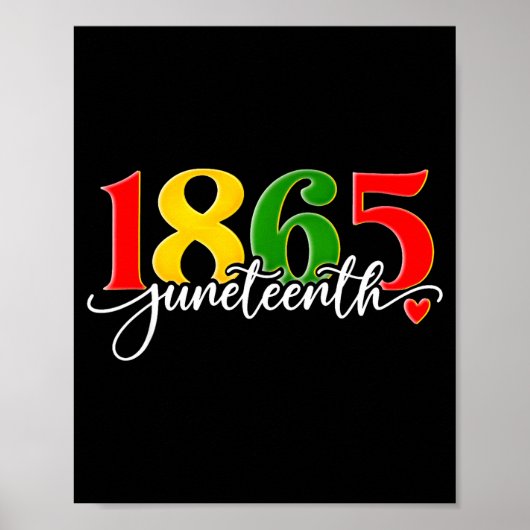 Juneteenth 1865 Afro-Amerikaans zwarte geschiedeni Poster (Voorkant)