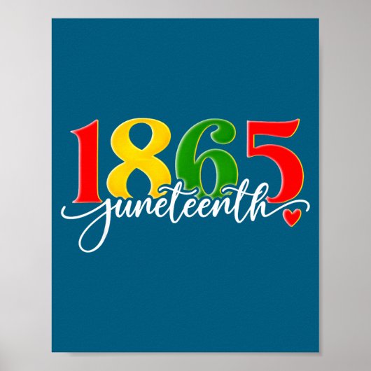 Juneteenth 1865 Afro-Amerikaans zwarte geschiedeni Poster (Voorkant)
