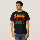 Juneteenth 1865, Afro-Amerikaanse trots T-shirt (Voorkant volledig)