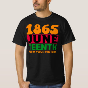Juneteenth 1865, Afro-Amerikaanse trots T-shirt