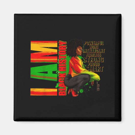 Juneteenth 1865 Afro-Amerikaanse vrijheid zwart zi Magneet (Voorkant)