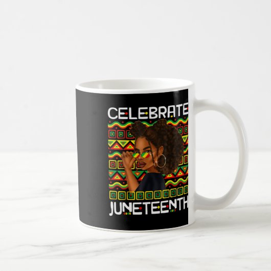Juneteenth 1865 Afro-Amerikaanse Vrijheidsdag Vrou Koffiemok (Rechts)