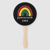 Juneteenth 1865 Afro-Amerikaanse Zwarte Geschieden Handwaaier (Achterkant)