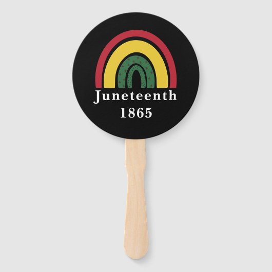 Juneteenth 1865 Afro-Amerikaanse Zwarte Geschieden Handwaaier (Voorkant)
