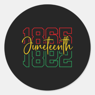 Juneteenth 1865 Afro-Amerikaanse Zwarte Geschieden Ronde Sticker