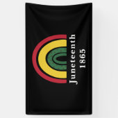 Juneteenth 1865 Afro-Amerikaanse Zwarte Geschieden Spandoek (Verticaal)
