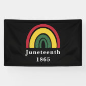 Juneteenth 1865 Afro-Amerikaanse Zwarte Geschieden Spandoek (Horizontaal)