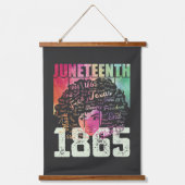 Juneteenth 1865 Afro-Amerikaanse Zwarte Vrijheid Hangend Wandkleed (Voorkant)