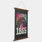 Juneteenth 1865 Afro-Amerikaanse Zwarte Vrijheid Hangend Wandkleed (Gebogen)
