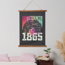 Juneteenth 1865 Afro-Amerikaanse Zwarte Vrijheid Hangend Wandkleed