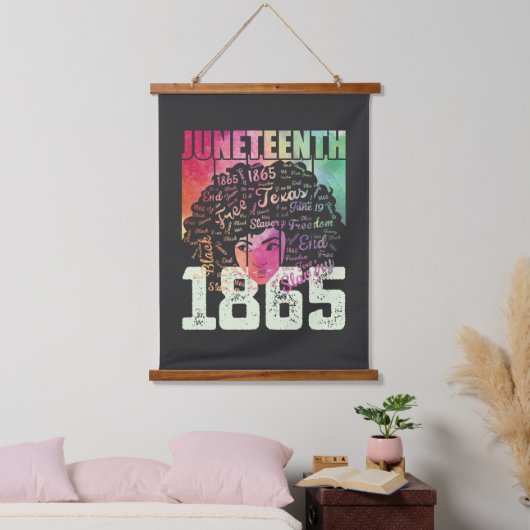 Juneteenth 1865 Afro-Amerikaanse Zwarte Vrijheid Hangend Wandkleed (Slaapkamer)