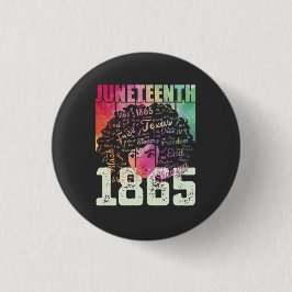 Juneteenth 1865 Afro-Amerikaanse Zwarte Vrijheid Ronde Button 3,2 Cm