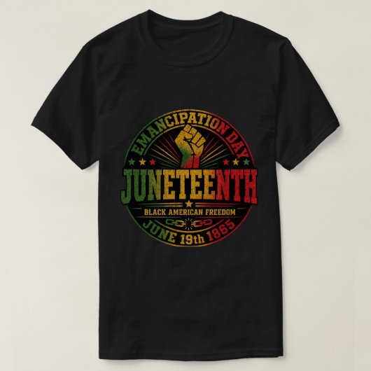 Juneteenth 1865 Bevrijdingsdag T-shirt (Design voorkant)