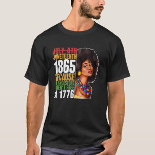 Juneteenth 1865 Black African Woman Black History T-shirt