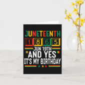 Juneteenth 1865 Black History Month en ja het is m Kaart (Gele Bloem)