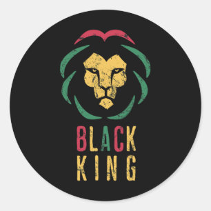 Juneteenth 1865 Black History Proud Black King Ronde Sticker