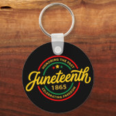 Juneteenth 1865 Black History Vrijheidsviering  Sleutelhanger (Achterkant)