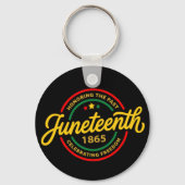 Juneteenth 1865 Black History Vrijheidsviering  Sleutelhanger (Achterkant)