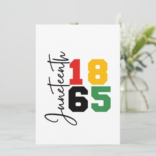 Juneteenth 1865 De echte Onafhankelijkheidsdag Kaart (Staand voorkant)