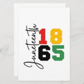 Juneteenth 1865 De echte Onafhankelijkheidsdag Kaart (Voorkant / Achterkant)