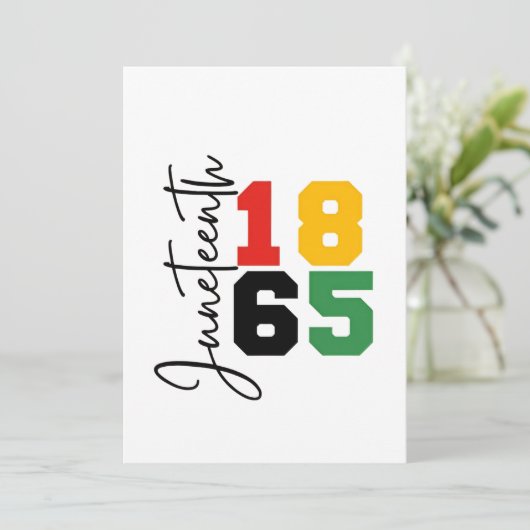 Juneteenth 1865 De echte Onafhankelijkheidsdag Save The Date (Staand voorkant)