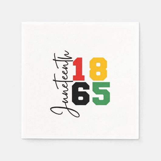 Juneteenth 1865 De echte Onafhankelijkheidsdag Servet (Voorkant)