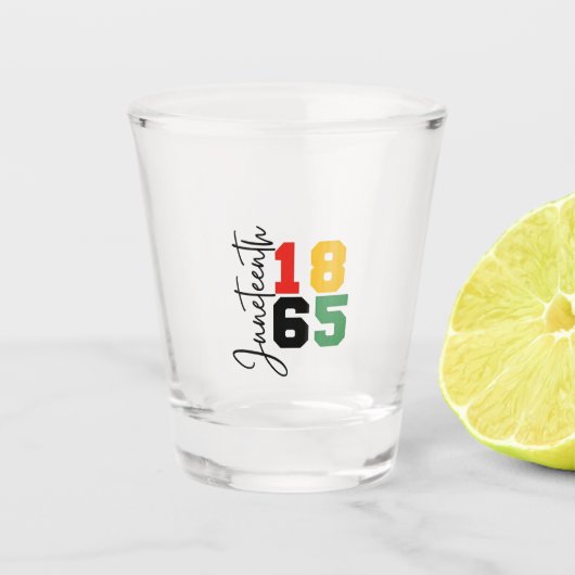 Juneteenth 1865 De echte Onafhankelijkheidsdag Shot Glas (Voorkant)