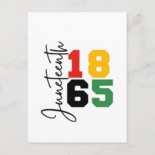 Juneteenth 1865 De Echte Onafhankelijkheidsdag Uitnodiging Briefkaart (Voorkant)