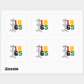 Juneteenth 1865 De echte Onafhankelijkheidsdag Vierkante Sticker (Vel)