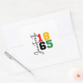 Juneteenth 1865 De echte Onafhankelijkheidsdag Vierkante Sticker (Envelop)