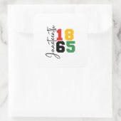 Juneteenth 1865 De echte Onafhankelijkheidsdag Vierkante Sticker (Tas)