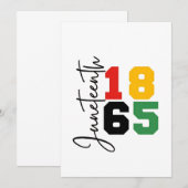 Juneteenth 1865 De Werkelijke Onafhankelijkheidsda Aankondiging (Voorkant / Achterkant)