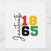 Juneteenth 1865 De Werkelijke Onafhankelijkheidsda Wijn Etiket (Enkel label)