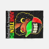 Juneteenth 1865 herdenken voorouders zwarte trots fleece deken (Voorkant (Horizontaal))