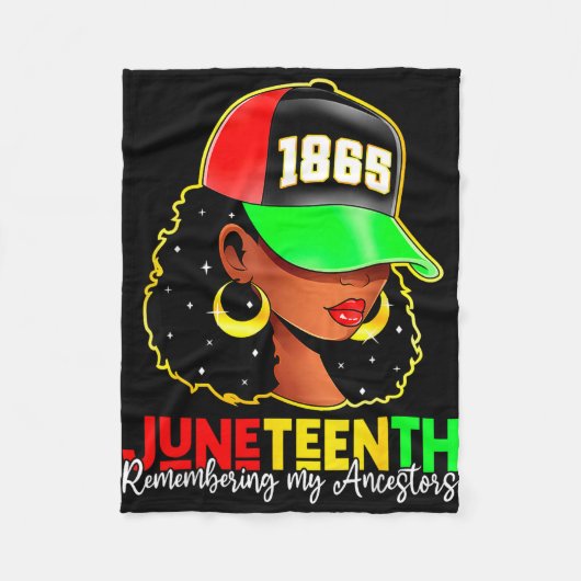 Juneteenth 1865 herdenken voorouders zwarte trots fleece deken (Voorkant)