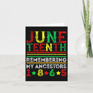 Juneteenth 1865 Herinneren aan mijn voorouders Jun Kaart