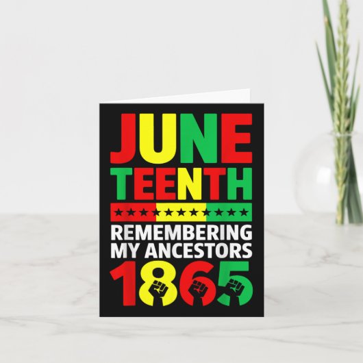 Juneteenth 1865 Herinnering aan mijn voorouders Af Kaart (Voorkant)