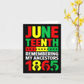 Juneteenth 1865 Herinnering aan mijn voorouders Af Kaart (Gele Bloem)