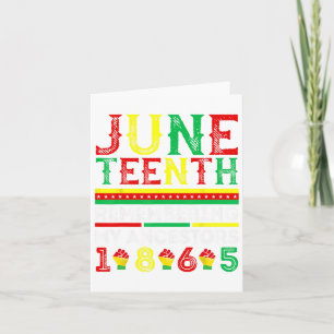 Juneteenth 1865 Herinnering aan mijn voorouders Ju Kaart