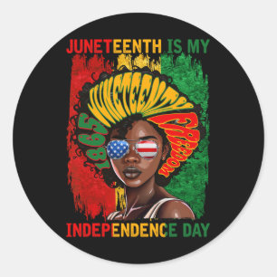 Juneteenth 1865 is mijn Amerikaanse Onafhankelijkh Ronde Sticker
