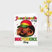 Juneteenth 1865 is mijn Onafhankelijkheidsdag voor Kaart (Gele Bloem)