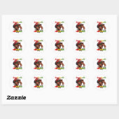 Juneteenth 1865 is mijn onafhankelijkheidsdag zwar ronde sticker (Vel)