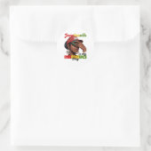 Juneteenth 1865 is mijn onafhankelijkheidsdag zwar ronde sticker (Tas)
