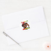 Juneteenth 1865 is mijn onafhankelijkheidsdag zwar ronde sticker (Envelop)