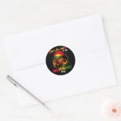 Juneteenth 1865 is mijn onafhankelijkheidsdag zwar ronde sticker (Envelop)