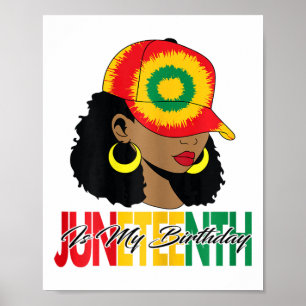 Juneteenth 1865 is mijn verjaardag voor vrouwen en poster