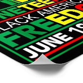 Juneteenth 1865 is onafhankelijkheidsdag zwarte vr poster (Hoek)