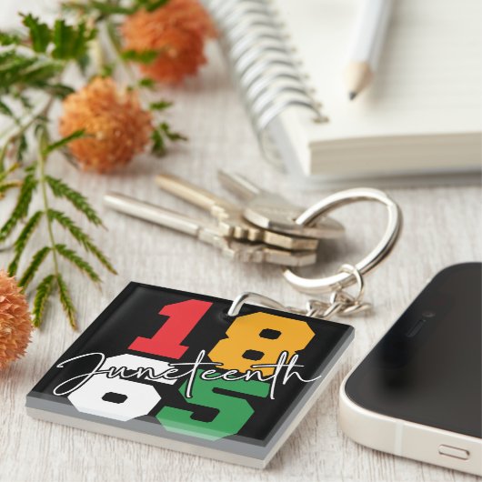 Juneteenth 1865 June 19th Sleutelhanger (Voorkant Rechts)
