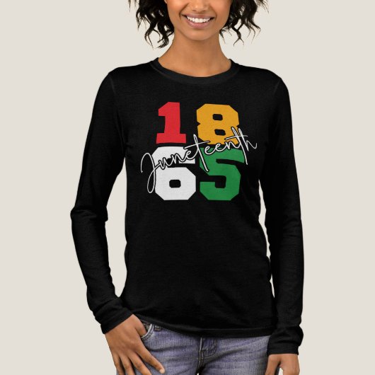 Juneteenth 1865 June 19th Tri-Blend Shirt (Voorkant)